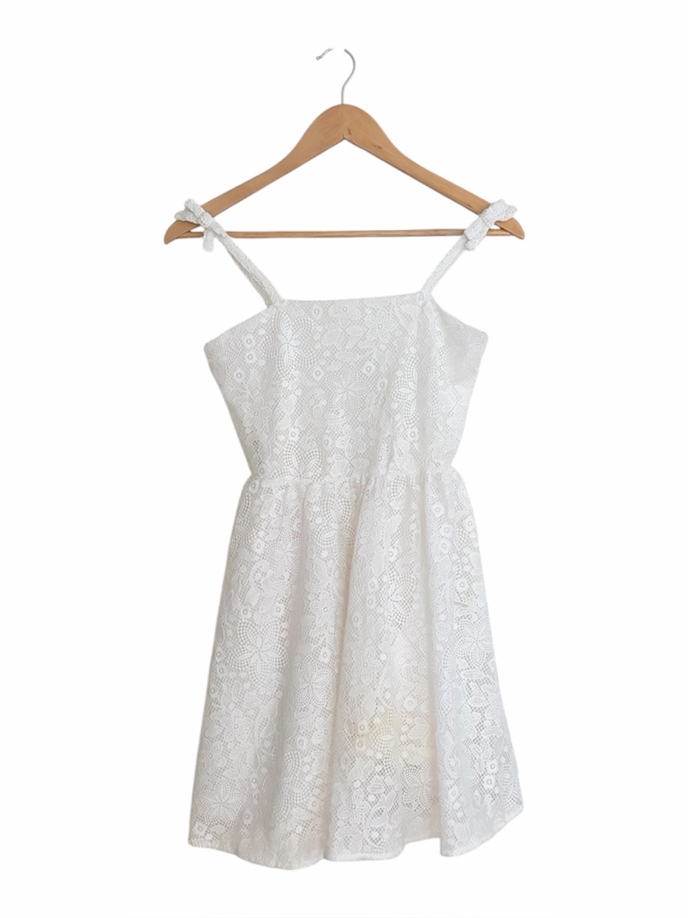 Janie and Jack White Lace Lace Crochet Fit Flare Sundress 12